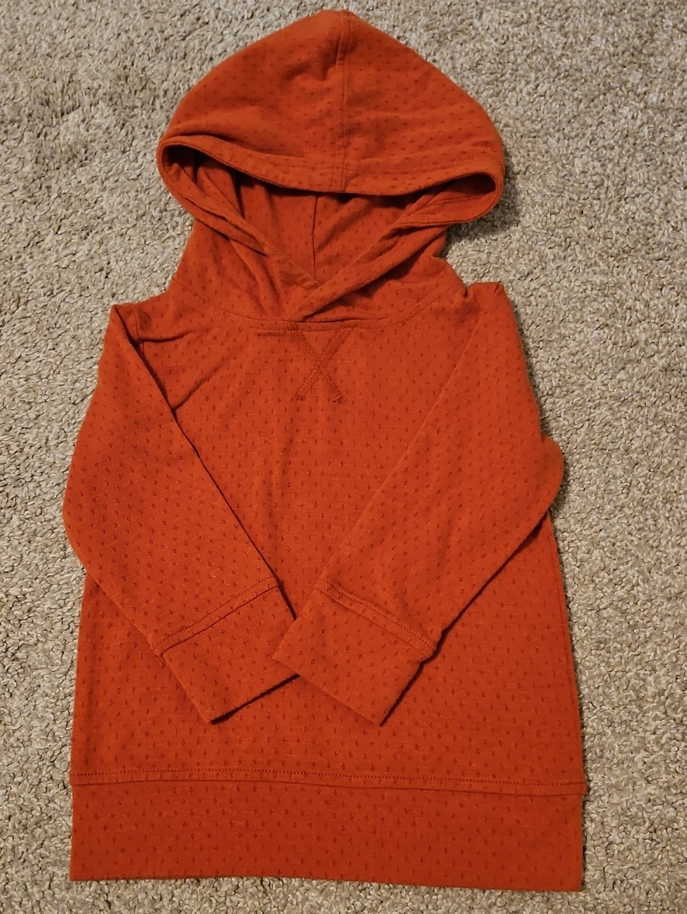 Kate Quinn 18-24M Bamboo Hooded Sweatshirt Burnt Orange Pullover